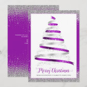 メリークリスマスツリー コーポレート ビジネス ホリデー シーズンカード (正面/裏面)