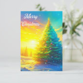 メリークリスマスツリー サンキューカード (スタンド正面)