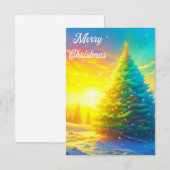 メリークリスマスツリー サンキューカード (正面/裏面)