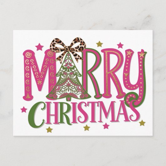 メリークリスマスツリー シーズンポストカード (正面)