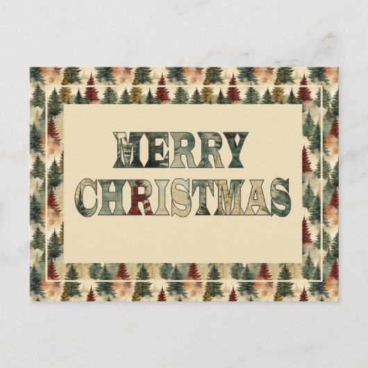 メリークリスマスツリー シーズンポストカード (正面)