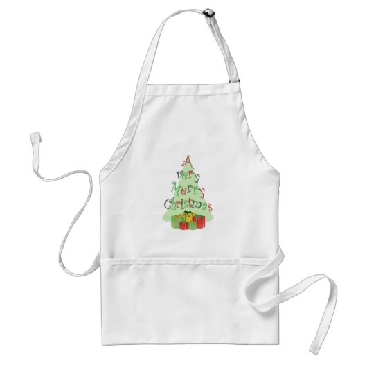 メリークリスマスツリー スタンダードエプロン (正面)