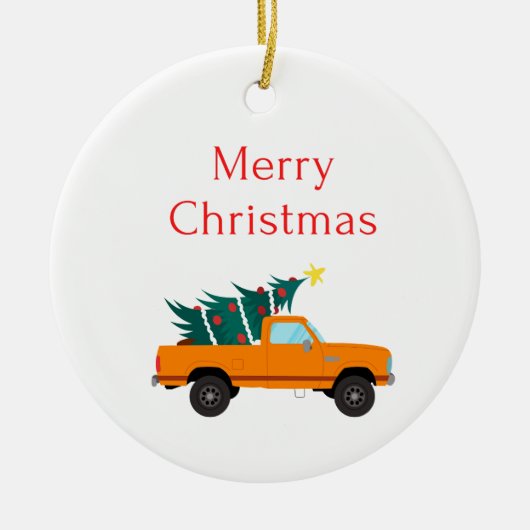 メリークリスマスツリー セラミックオーナメント (正面)