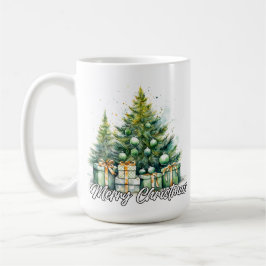 メリークリスマスツリー ハッピーホリデー コーヒーマグカップ