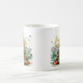 メリークリスマスツリー |ハッピーホリデー コーヒーマグカップ (中央)