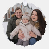 メリークリスマスツリー&ファミリーフォトオーナメントカード オーナメントカード (裏面)