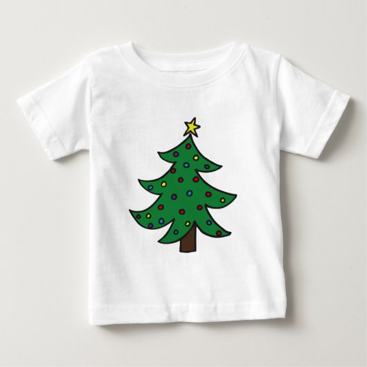 メリークリスマスツリー ベビーTシャツ (正面)