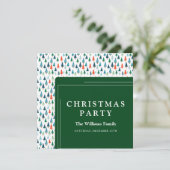 メリークリスマスツリー ホリデー ウィンター グリーン パーティー シーズンカード (スタンド正面)