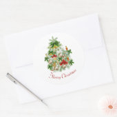 メリークリスマスツリー ラウンドシール (封筒)