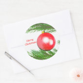 メリークリスマスツリー ラウンドシール (封筒)