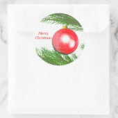 メリークリスマスツリー ラウンドシール (バッグ)