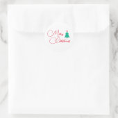 メリークリスマスツリー ラウンドシール (バッグ)