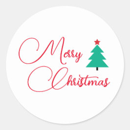 メリークリスマスツリー ラウンドシール