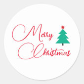メリークリスマスツリー ラウンドシール (正面)