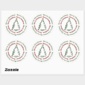 メリークリスマスツリー ラウンドシール (シート)