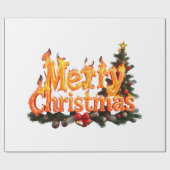 メリークリスマスツリー ラッピングペーパー (フラット)