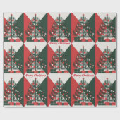 メリークリスマスツリー ラッピングペーパー (フラット)