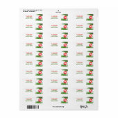 メリークリスマスツリー ラベル (フルシート)