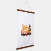 メリークリスマスツリー 吊り下げ型タペストリー (傾斜あり)