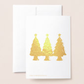 メリークリスマスツリー 箔カード (裏面封筒付き)