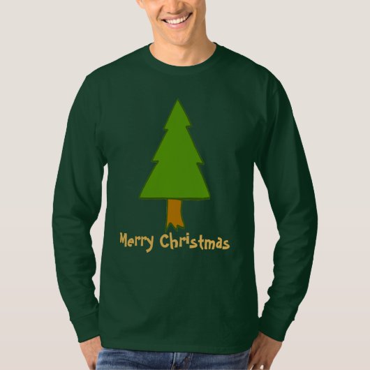メリークリスマスツリー、編集文字 Tシャツ (正面)
