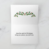 メリークリスマスツリー&雪だるまグリーティングカード シーズンカード (内部)