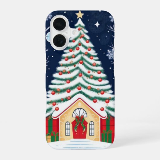 メリークリスマスツリー iPhone 16ケース (裏面)