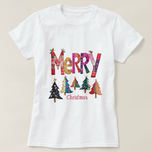 メリークリスマスツリー Tシャツ (デザイン正面)