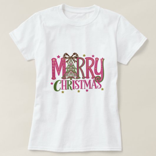 メリークリスマスツリー Tシャツ (デザイン正面)