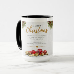 メリークリスマスツートーンコーヒーマグ マグカップ
