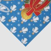 メリークリスマスティッシュペーパーエンジェルブルー 薄葉紙 (詳細)