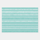 メリークリスマスティール（緑がかった色）ブルーウィンター ラッピングペーパーシート (正面3)