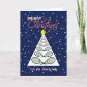 メリークリスマステカスタムニス文字ホリデーカード シーズンカード (正面)