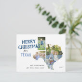 メリークリスマステキサス州3枚写真はがき ポストカード (スタンド正面)