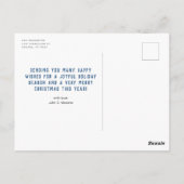 メリークリスマステキサス州3枚写真はがき ポストカード (裏面)