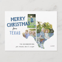 メリークリスマステキサス州3枚写真はがき ポストカード