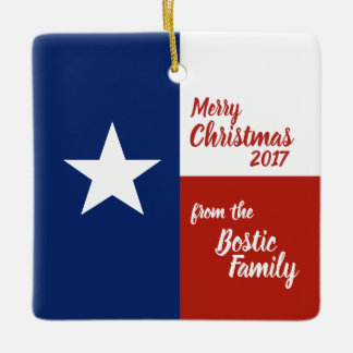 メリークリスマステキサス州 セラミックオーナメント