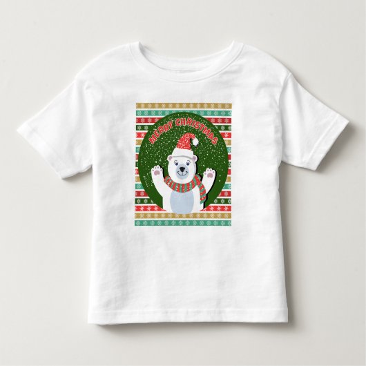 メリークリスマステディベア トドラーTシャツ (正面)