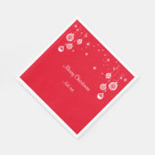 メリークリスマステンプレート、飾りデザイン、 スタンダードランチョンナプキン (角)