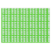 メリークリスマステーブルクロス、のどが渇いた雪だるまグリーン テーブルクロス (正面(横))