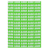 メリークリスマステーブルクロス、のどが渇いた雪だるまグリーン テーブルクロス (正面)