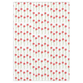 メリークリスマステーブルクロス,ポインセチア白フローラ テーブルクロス (正面)