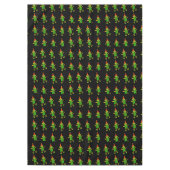 メリークリスマステーブルクロス、小妖精や小人ブラックテーブルクロス テーブルクロス (正面)