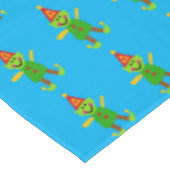 メリークリスマステーブルクロス、小妖精や小人ブルーテーブルクロス テーブルクロス (アングル)