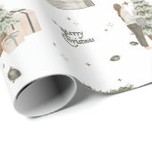 メリークリスマステーマシーンニュートラルパインギフト ラッピングペーパー (ロールコーナー)