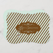 メリークリスマスディアゴナルストライプホリデー シーズンカード (正面/裏面)