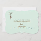 メリークリスマスディアゴナルストライプホリデー シーズンカード (裏面)