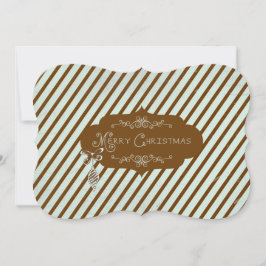 メリークリスマスディアゴナルストライプホリデー シーズンカード