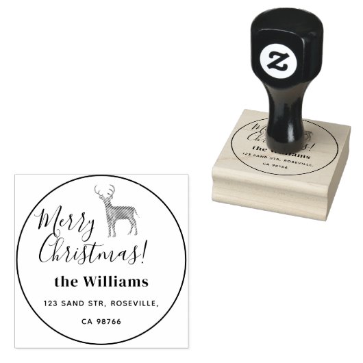 メリークリスマスディアスクリプト ラバースタンプ (押印)