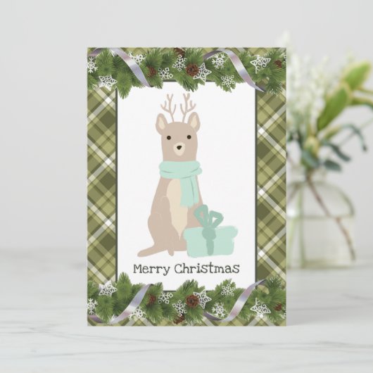 メリークリスマスディアフラットグリーティングカード カード (スタンド正面)